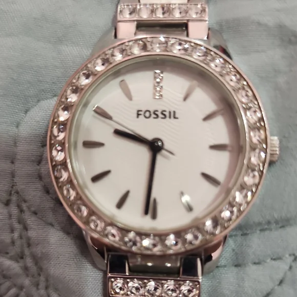 Fossil | Accessories | Fossil Silver Watch With Crystal  display picture 3